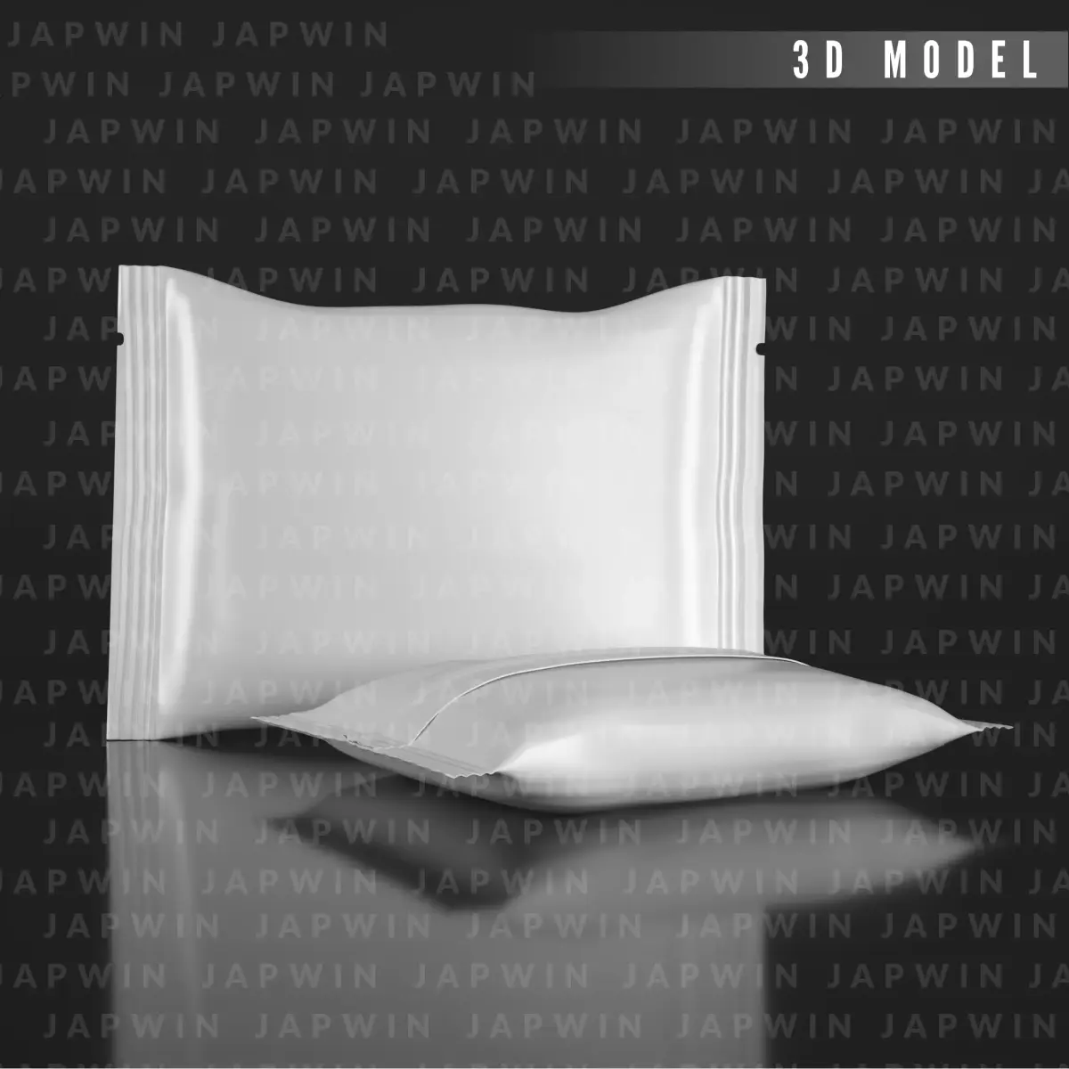 Center Seal Pouch Packaging 3D model