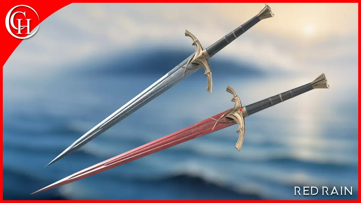 Damascus Red Rain Wraith Sword - Valyrian Inspired 3D Asset Low-poly 3D model