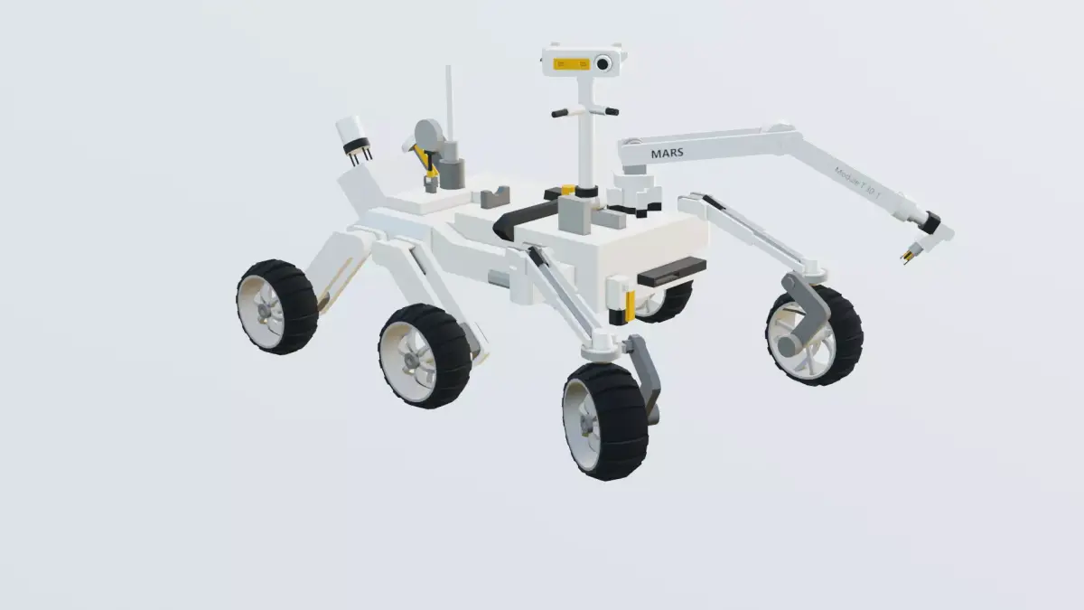 Spacial Explorer T-30-1 Concept rover  Re-Make Free low-poly 3D model