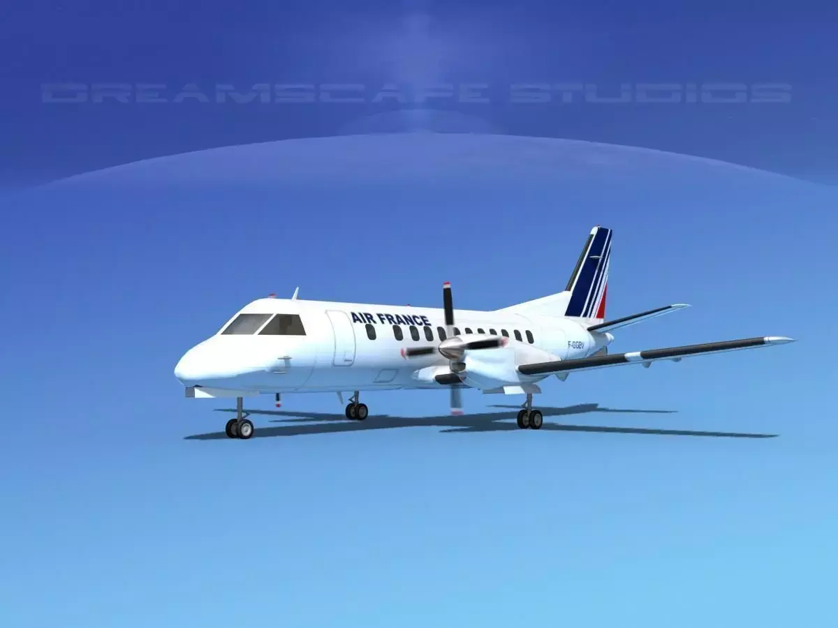 SAAB SF340 Air France 3D model