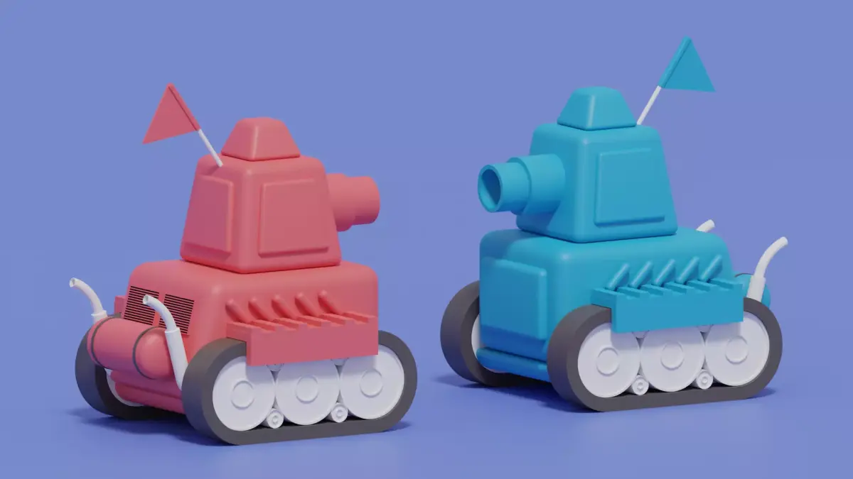 Cartoon Cute Tank 3D model
