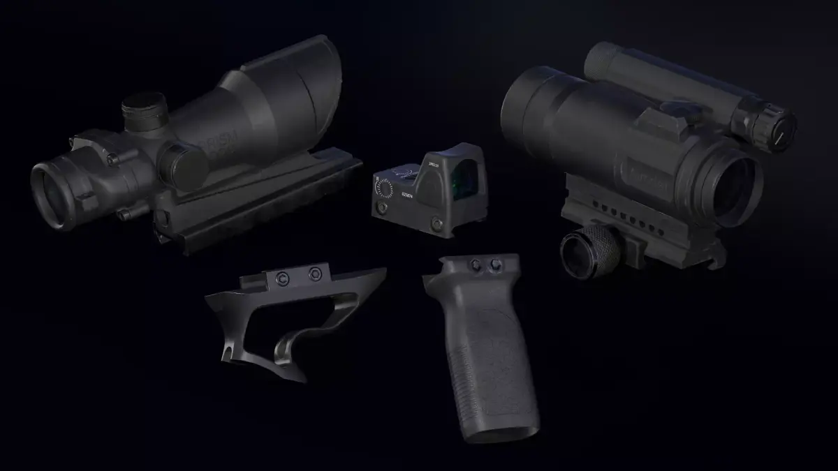 Weapon Attachments - Vol 01 - UE4 Game Ready Low-poly 3D model