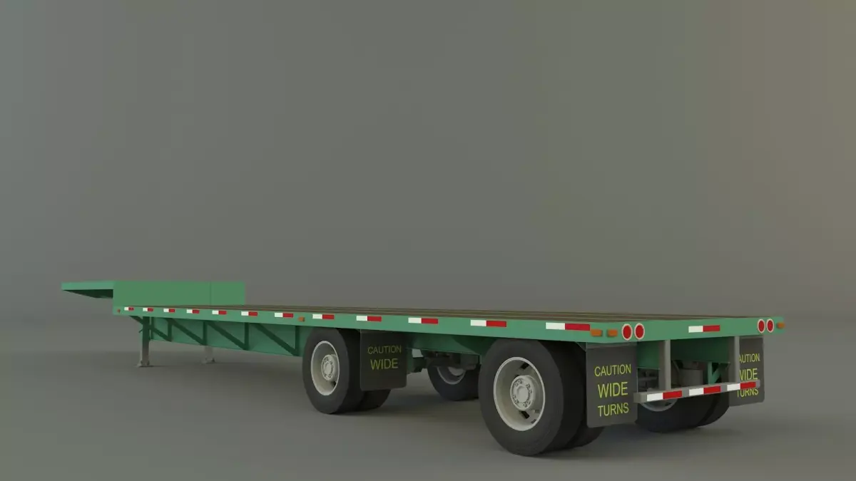 Dropdeck trailer 3D model