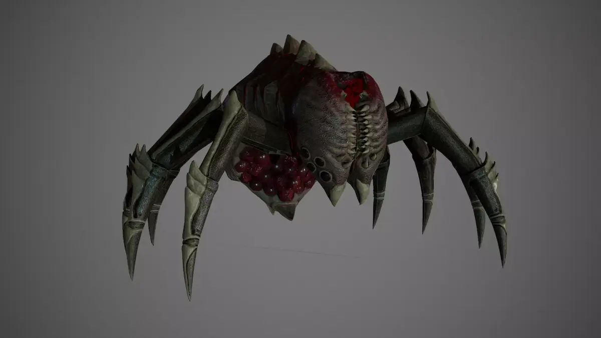 Spider Low-poly 3D model 4