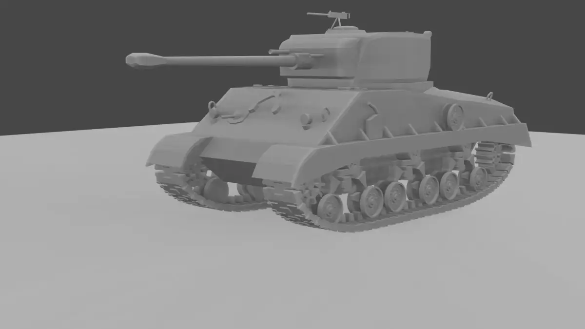 M4A3 Sherman  Free low-poly 3D model