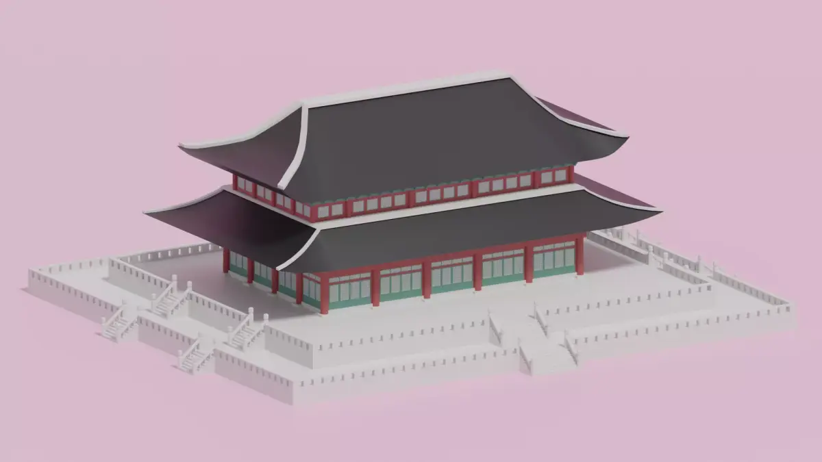 KOREA Gyeongbokgung Palace Geunjeongjeon Hall 3D model