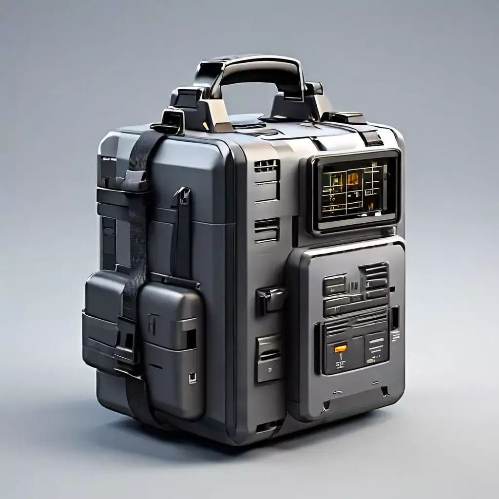 SciFi Utility Backpack HighTech Design Low-poly 3D model