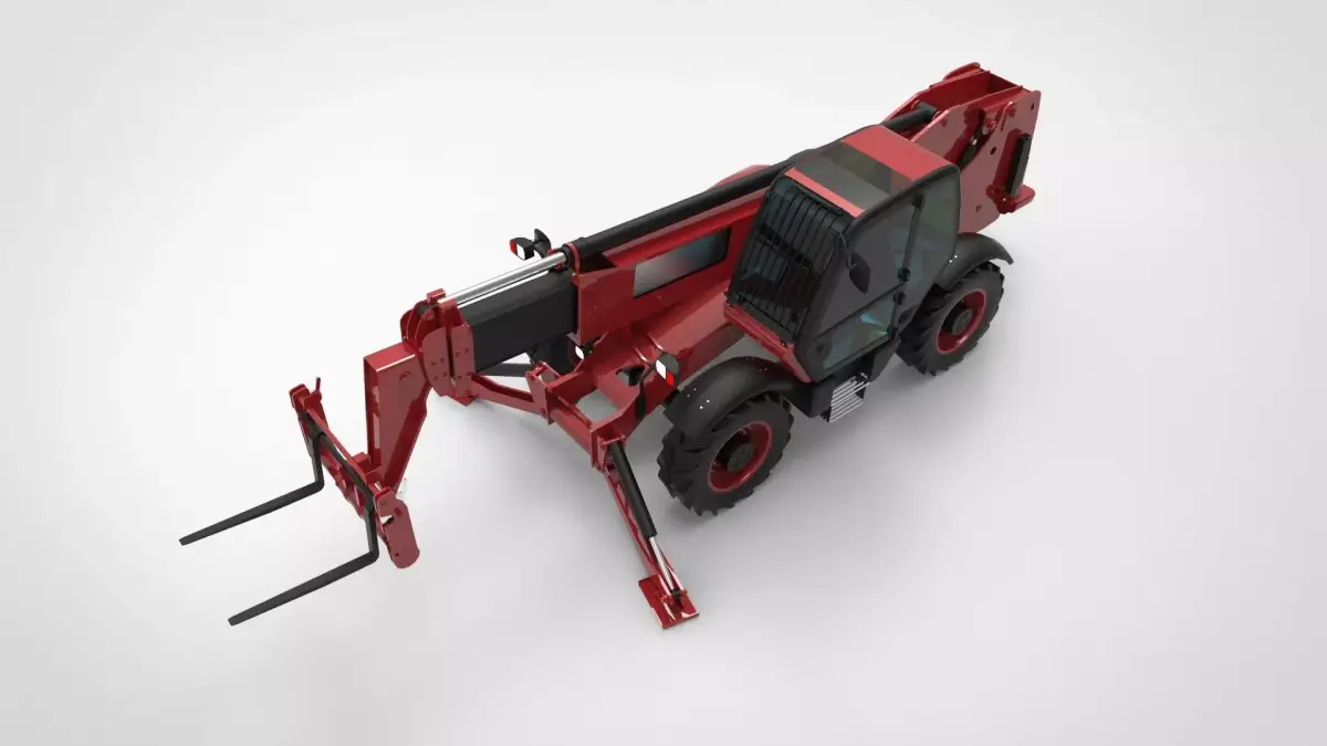 Telehandler forklift  3D model
