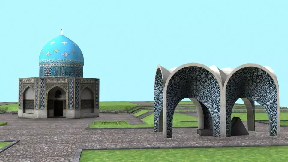 Tomb of Fariduddin Attar Neyshaburi Low-poly 3D model