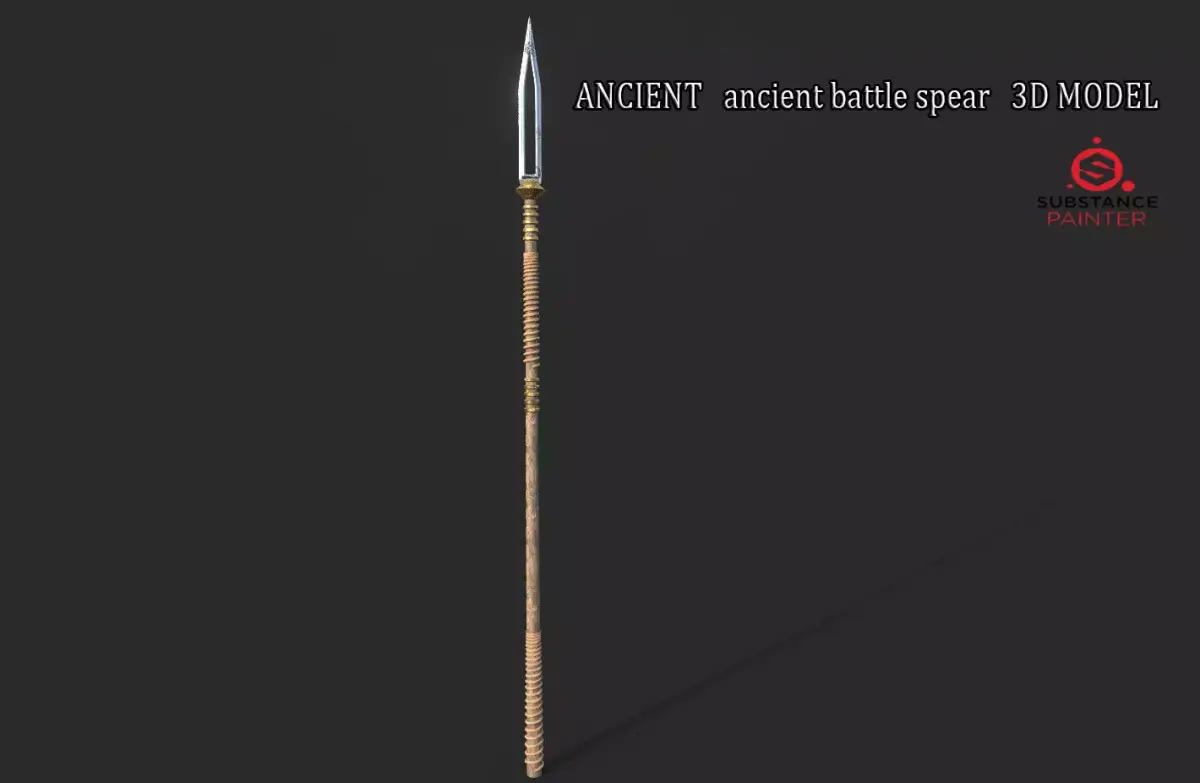 Ancient Battle Spear  3D MODEL Low-poly 3D model