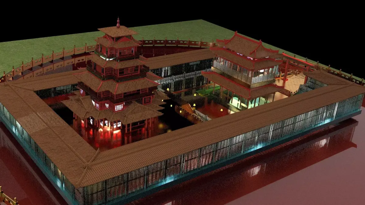 Chinese ancient house 3D model 17