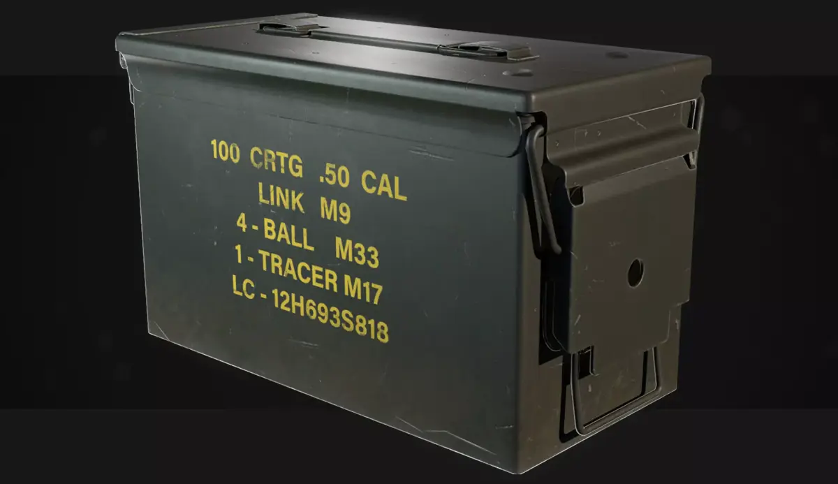 50 Cal Ammo Box Low-poly 3D model
