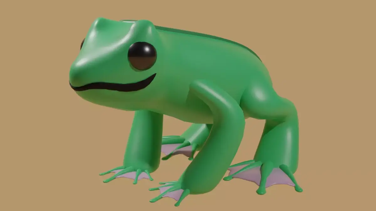 Cute Frog lv3 3D model