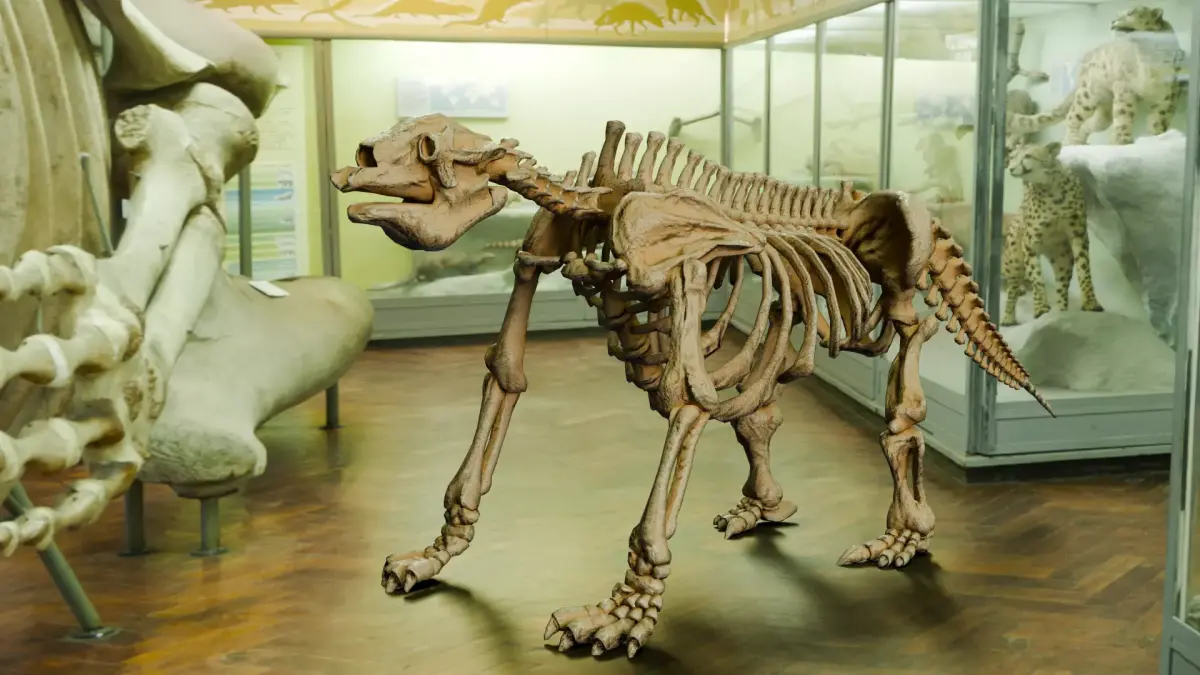 Realistic Mammals Fossil - Megatherium Low-poly 3D model