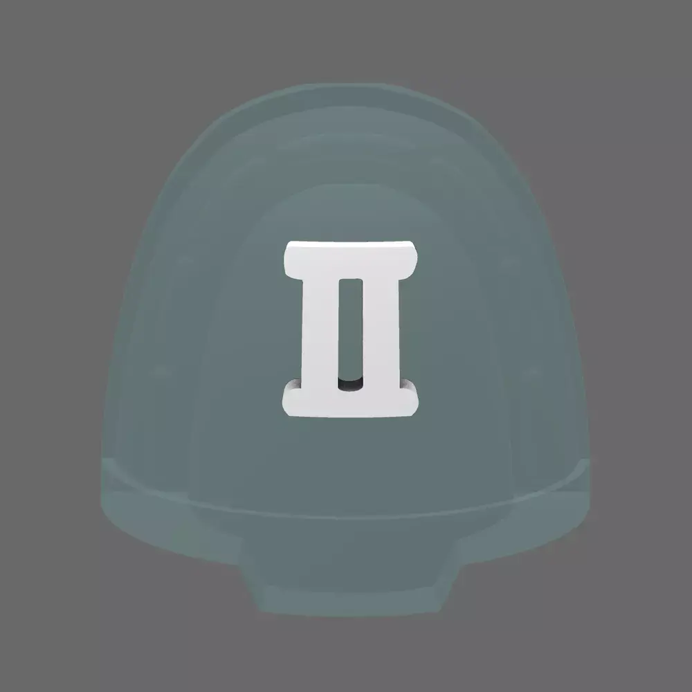Space Knights V10B Standard Roman Numeral 02 Shoulder Symbols 3D print model