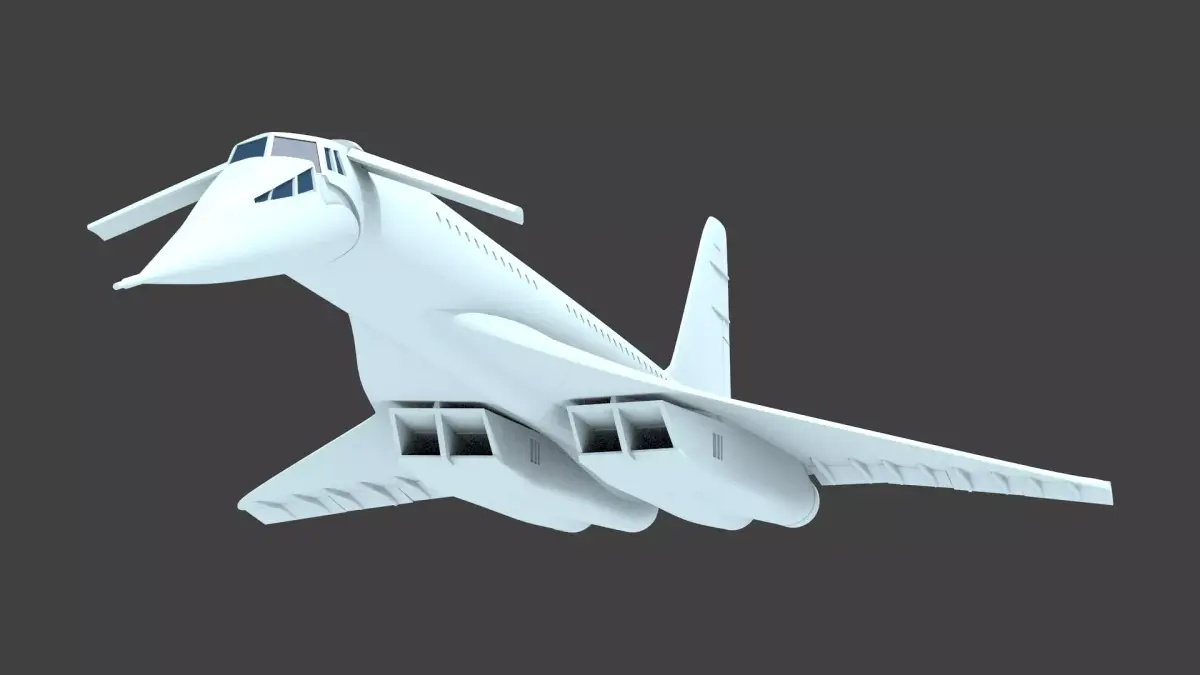 tu-144 d sst 3D print model