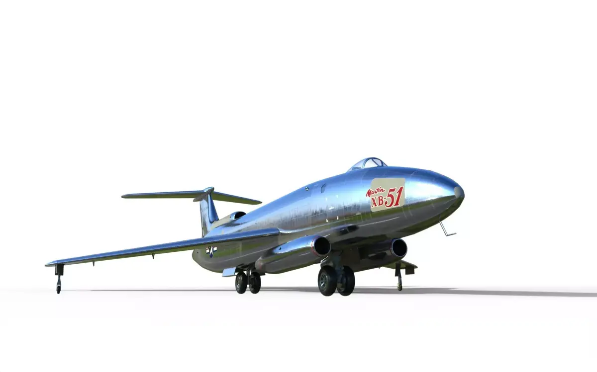 Martin XB-51 bomber 3D model