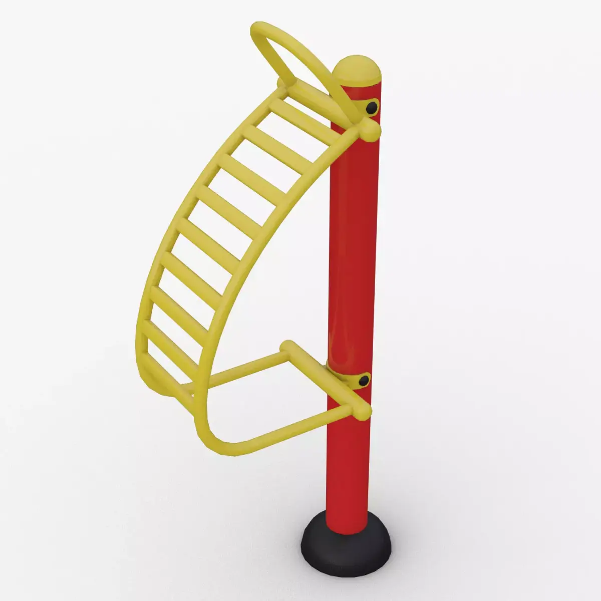 Outdoor fitness Equipment back stretching stand model 3D model