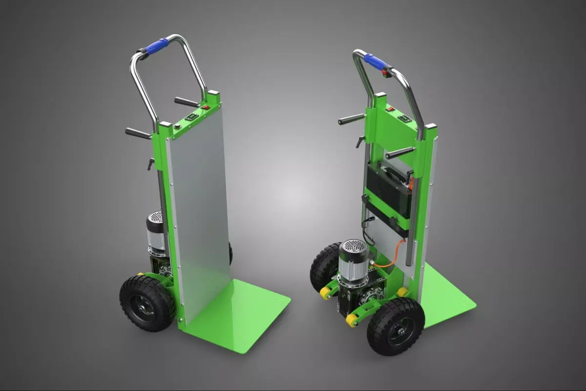 ELECTRIC POWER MOTOR HAND TRUCK HANDTRUCK STAIR CLIMBER CLIMBING 3D model