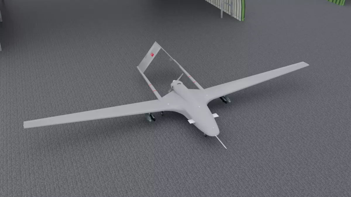 Bayraktar TB2 High detailed 3D model
