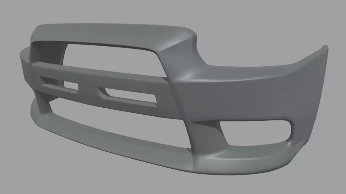 Front Bumper Mitsubishi Lancer Evolution Low-poly 3D model
