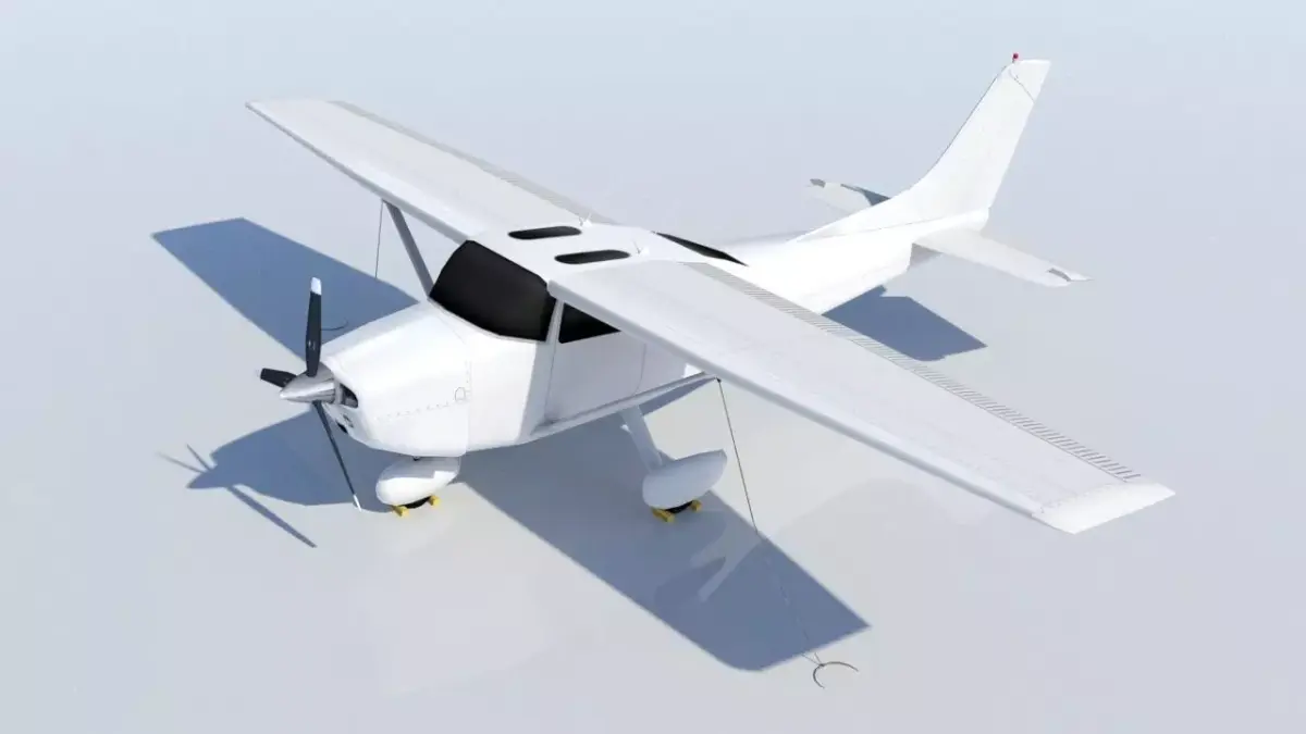 Cessna C182 Skyhawk Low Poly Static Model Low-poly 3D model