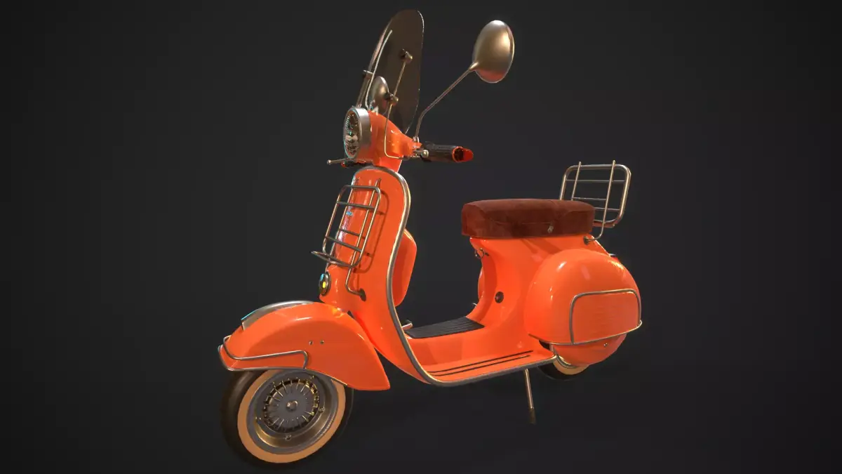 Vespa PX 150 Low-poly 3D model