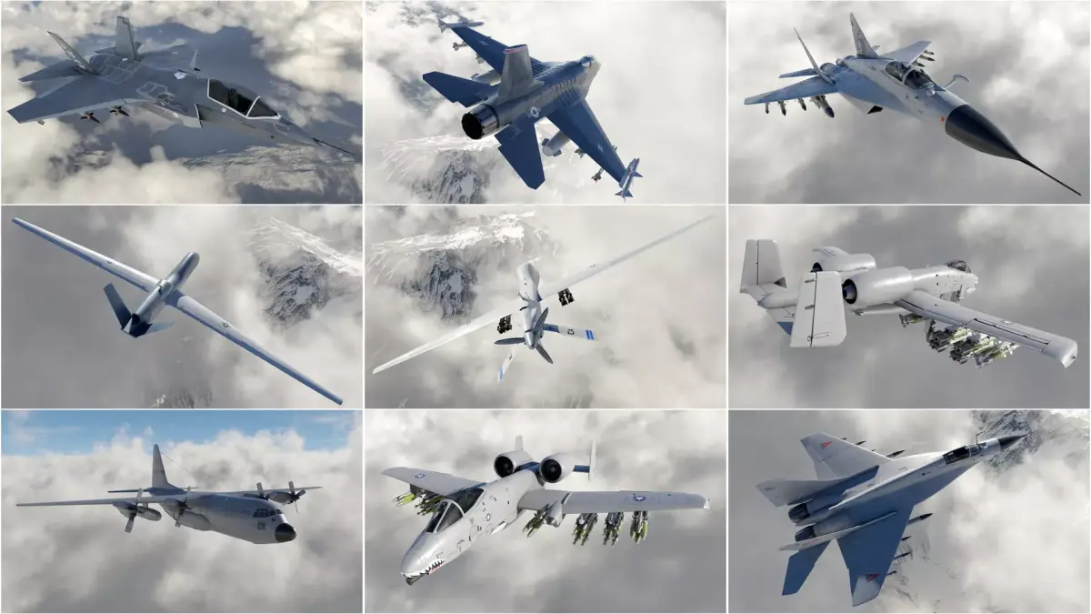 Military Planes 3D Model Collection