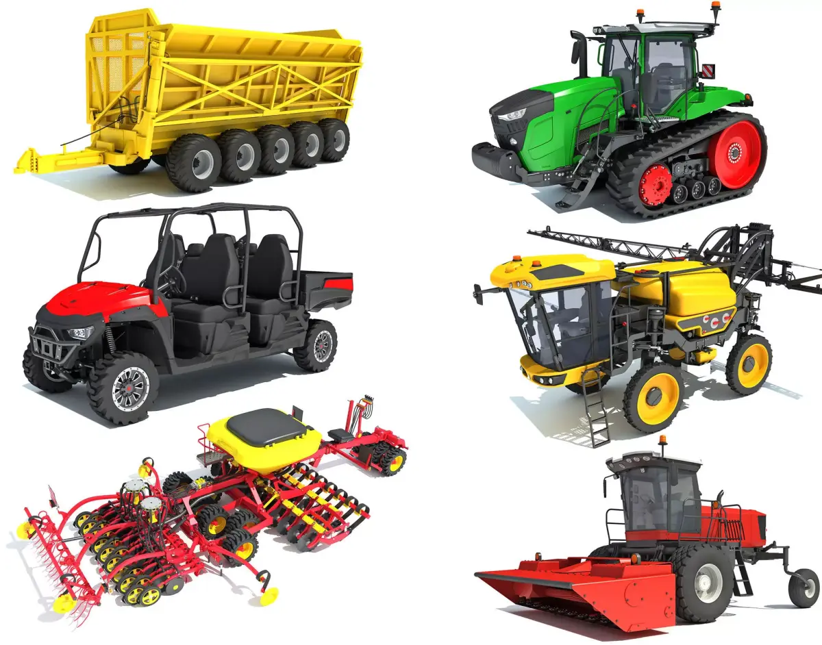 Farm Equipment Collection 3D Model Pack