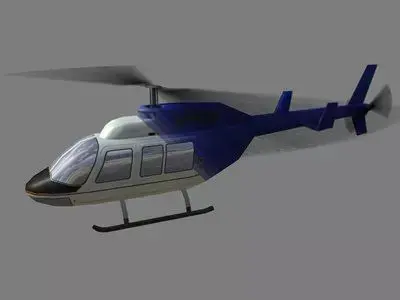 Jet Ranger V1 Helicopter Low-poly 3D model