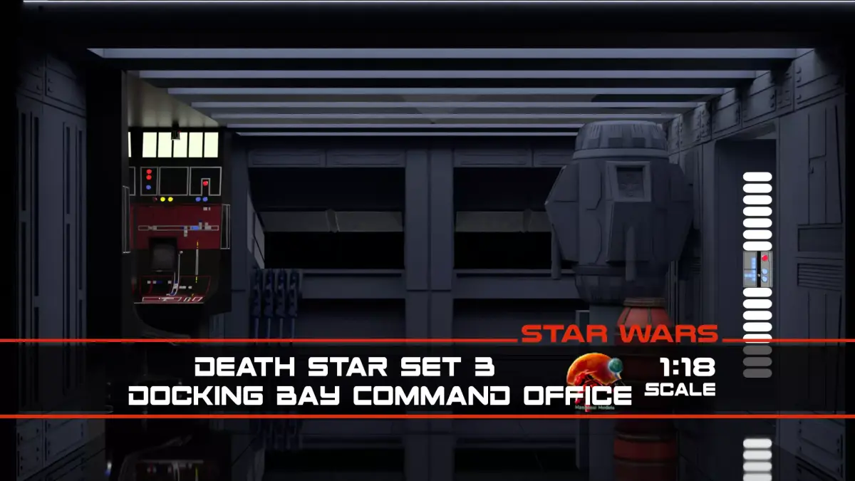 Set 3 - Docking bay Command Office 1-18 scale Kenner Hasbro 3D print model