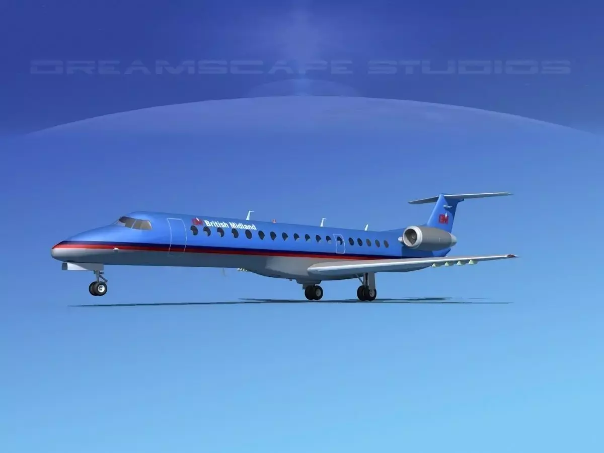 Embraer ERJ-145 British Midland 3D model