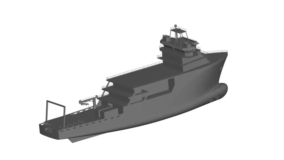 Submarine Deep Rescue Ship 3D model