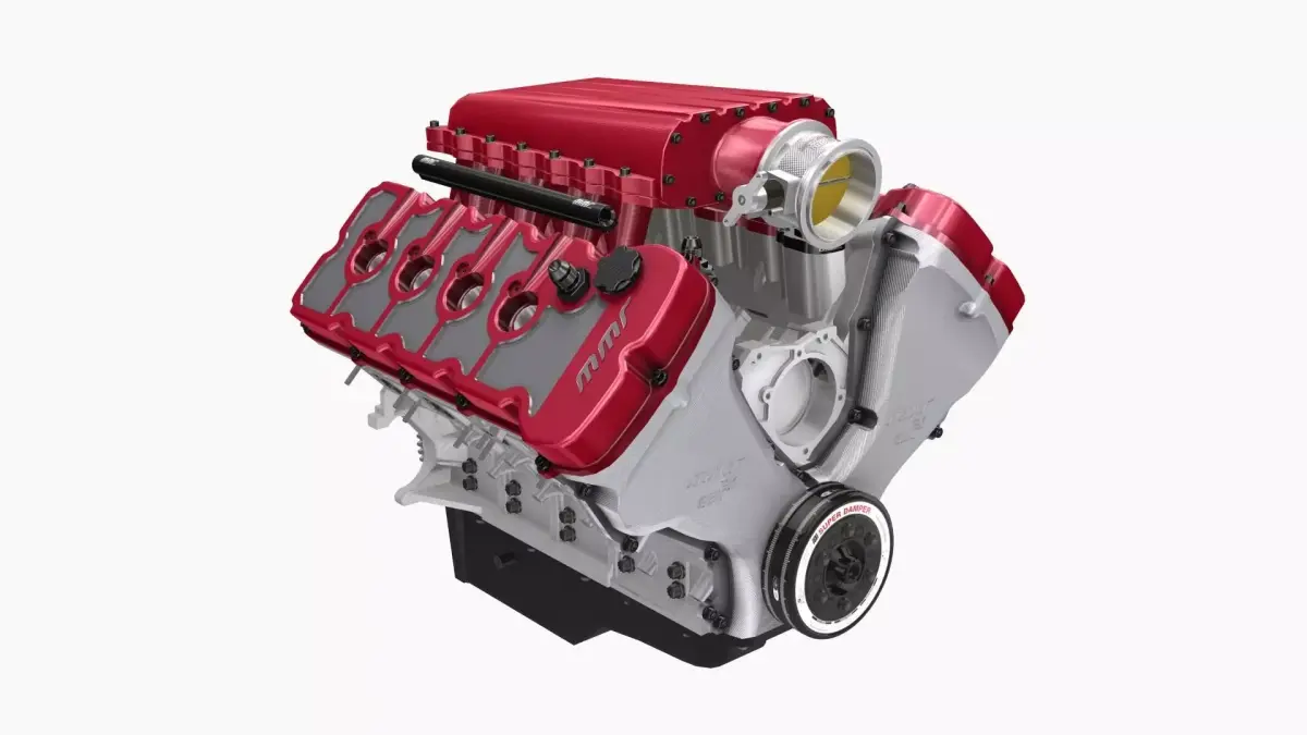 MMR Gen X 351X Billet Coyote engine Low-poly 3D model