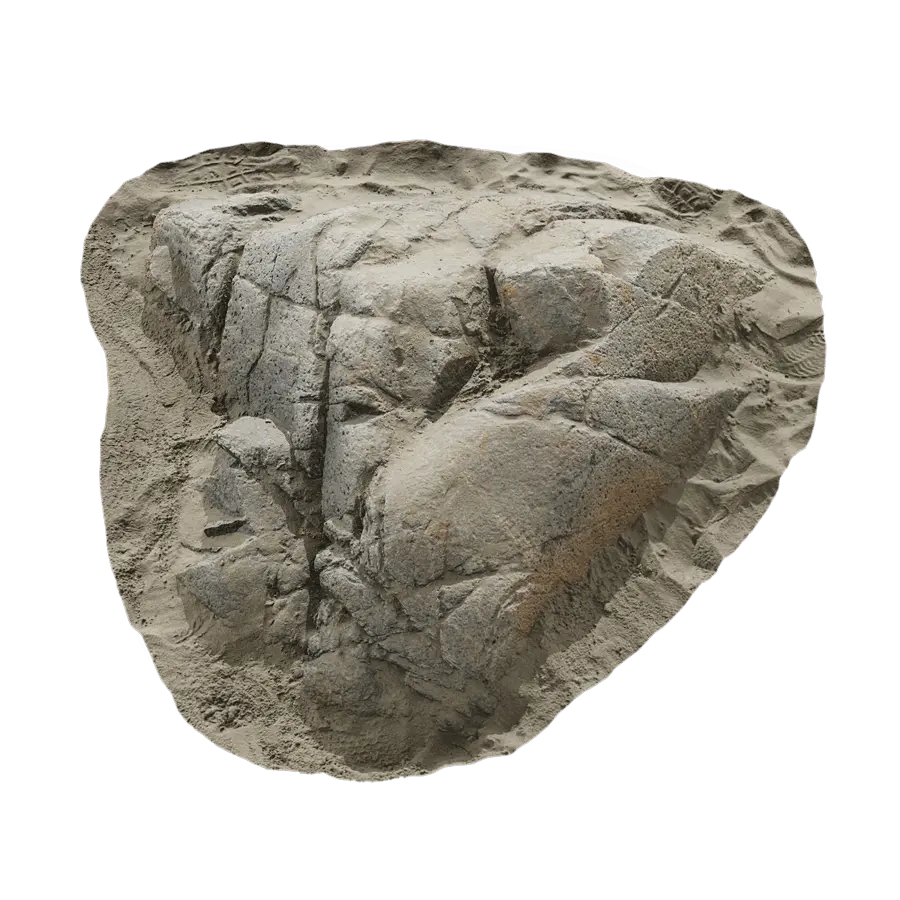  Small Cracked Beach Rock Model  purchase