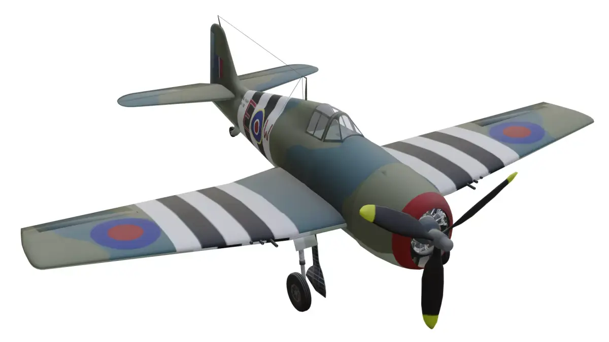 Grumman F6F Hellcat Low-poly 3D model get