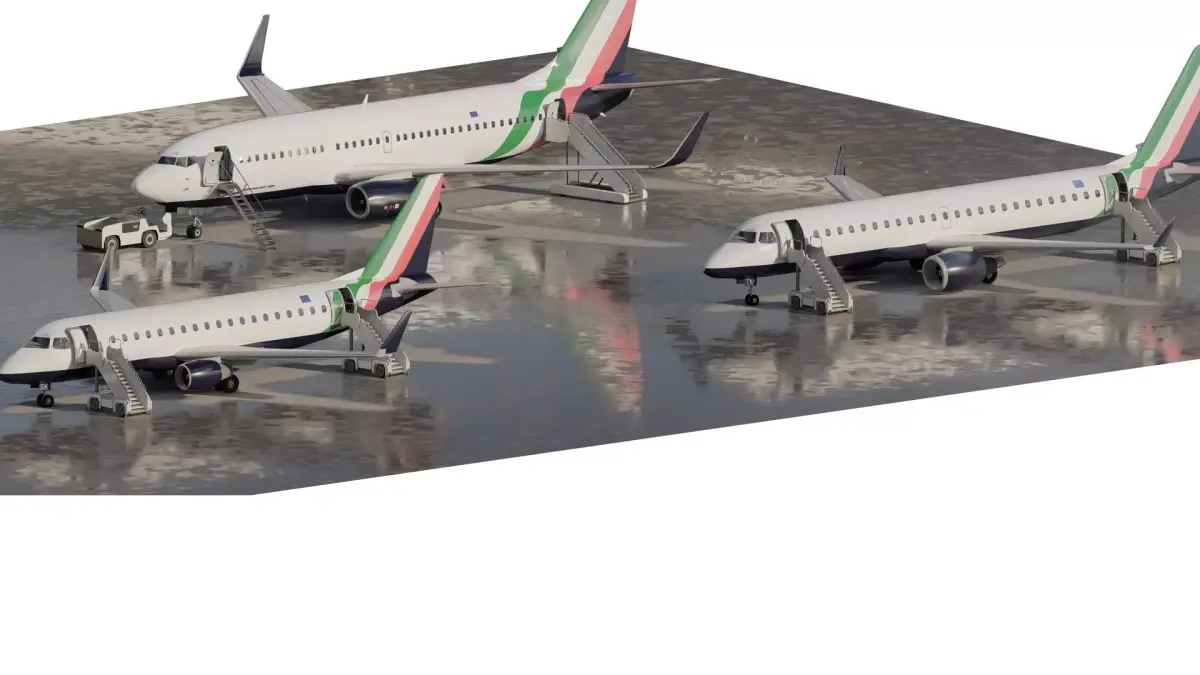 BOEING 737-700  ATR72 and EMBRAER175 with interior 3D model