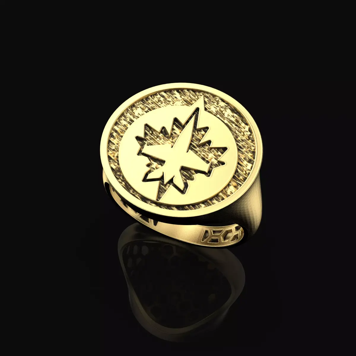 Winnipeg Jets Ring Fan Rings NHL Hockey Rings 3D print model