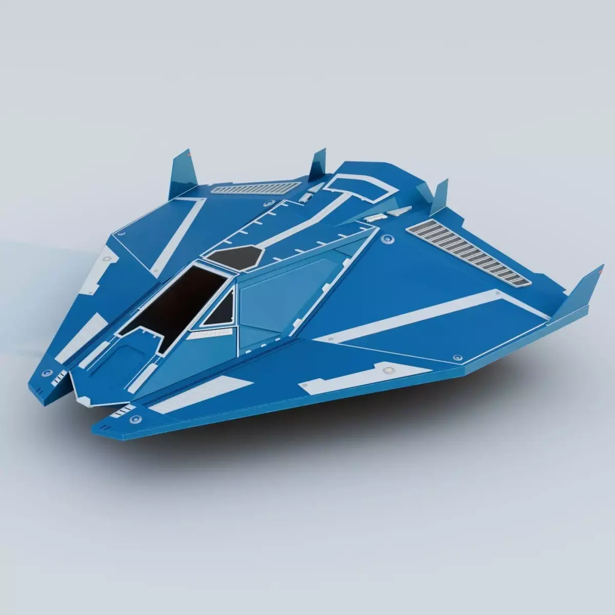 Sci-Fi Spaceship Low-poly 3D model