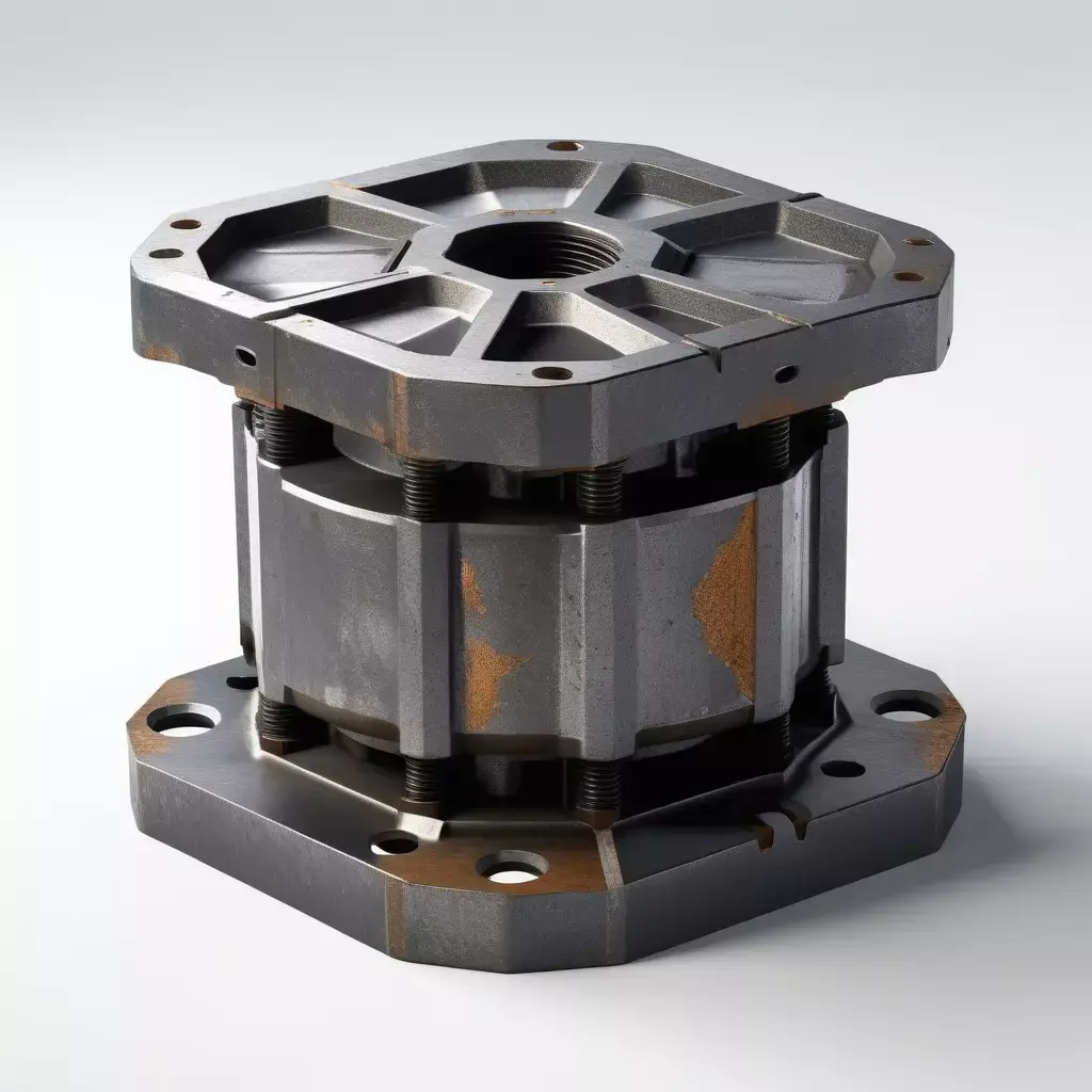 Rusty Industrial Pump Mechanical Part 3D model