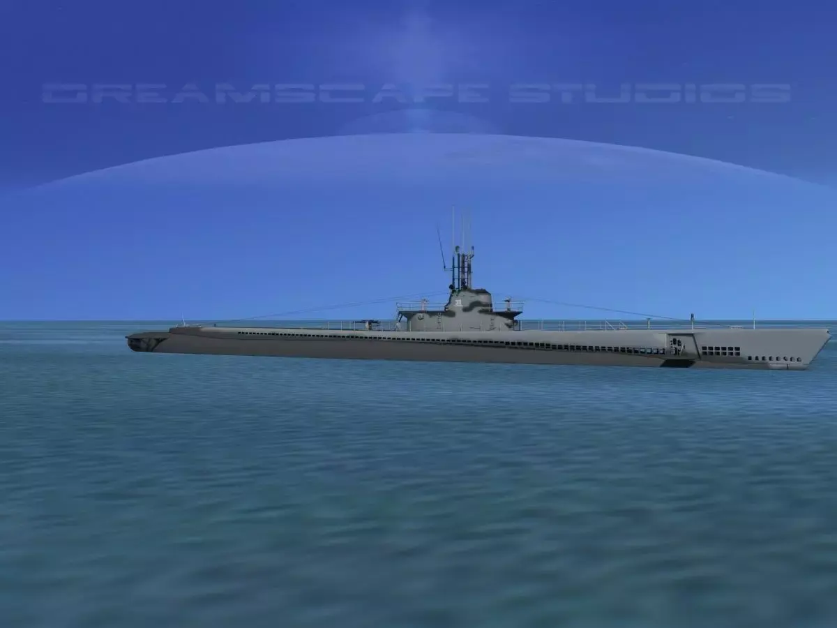 Balao Class Submarine SS311 USS Archerfish VHP 3D model