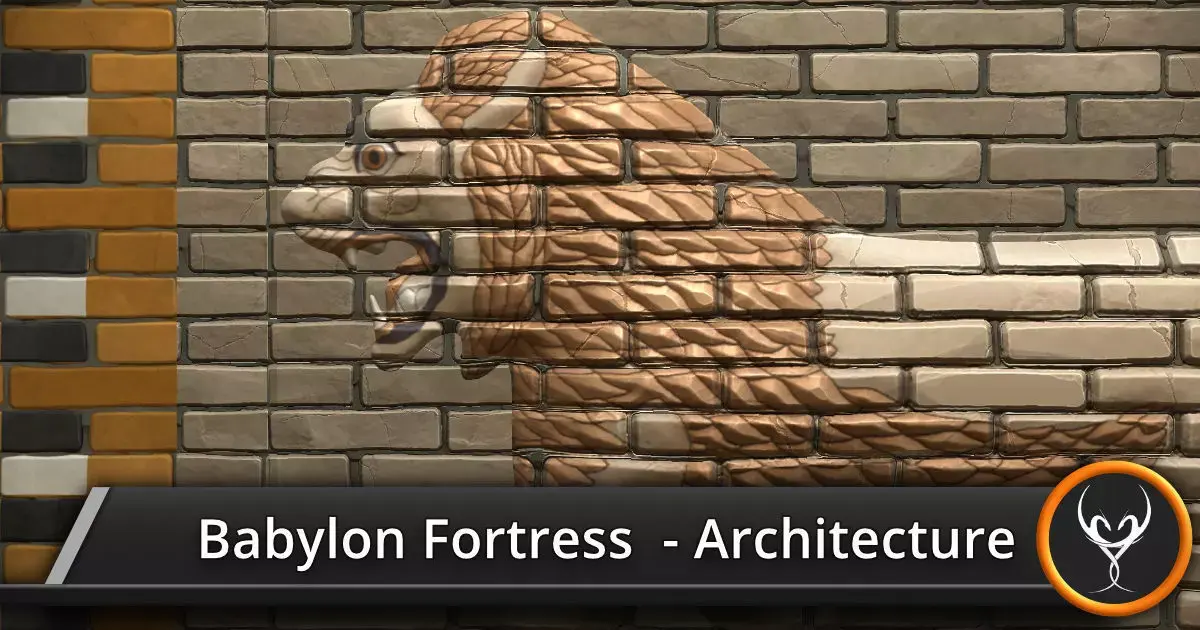 Babylon Fortress Kit A Architecture Low-poly 3D model