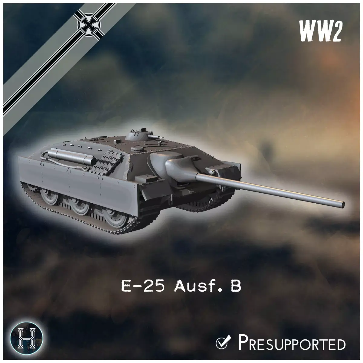 E-25 Ausf B Entwicklung light tank - Germany Eastern Western Ber 3D print model