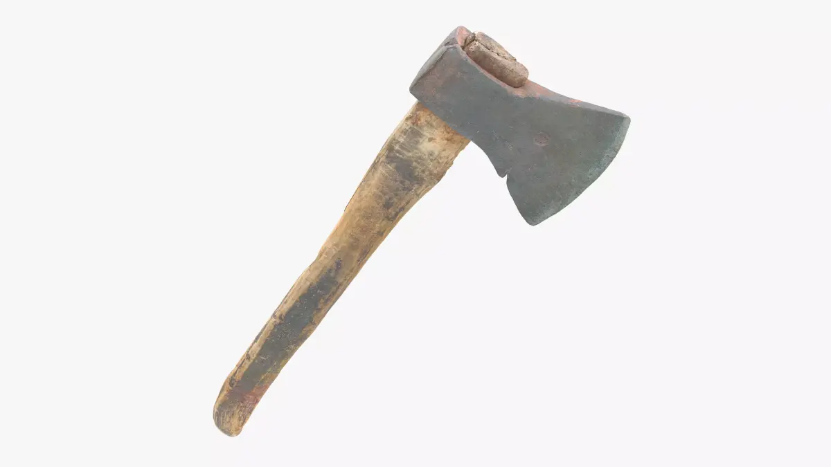 Axe Worn Low-poly 3D model
