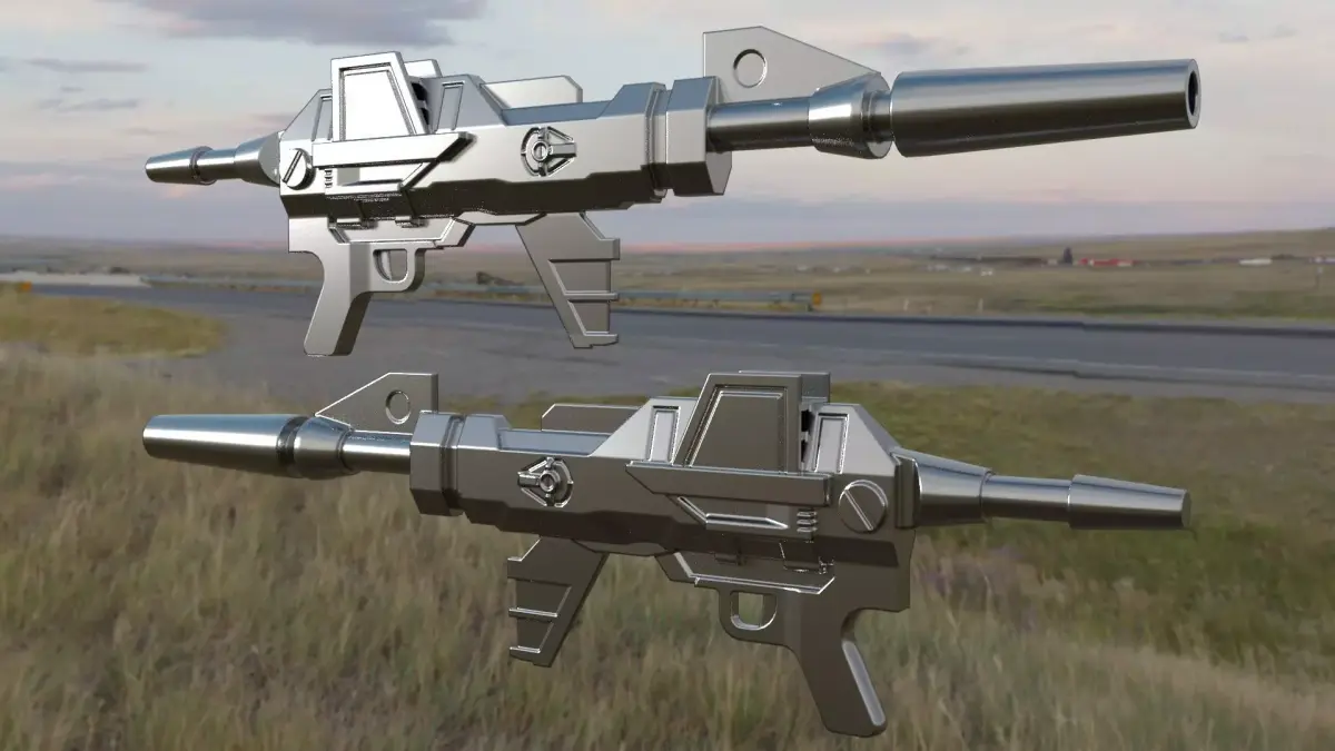 Transformers Mirage G1 Gun Low-poly 3D model