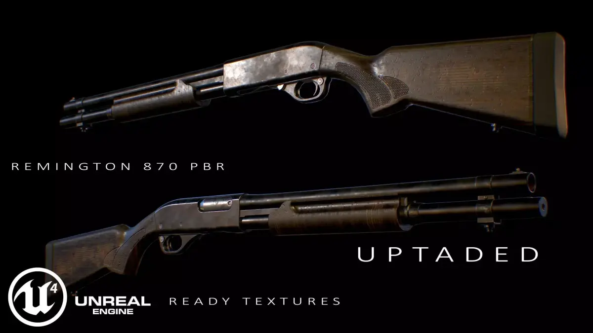 Remington 870 Low-poly 3D model get