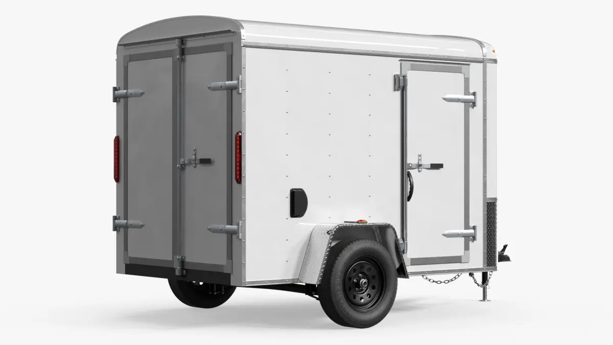 Transport Enclosed Trailer with Dual Doors 3D model purchase