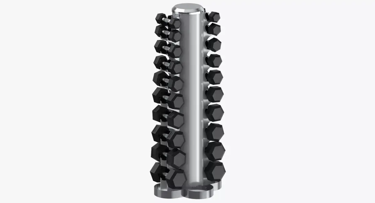 Dumbbell Rack 02 3D model