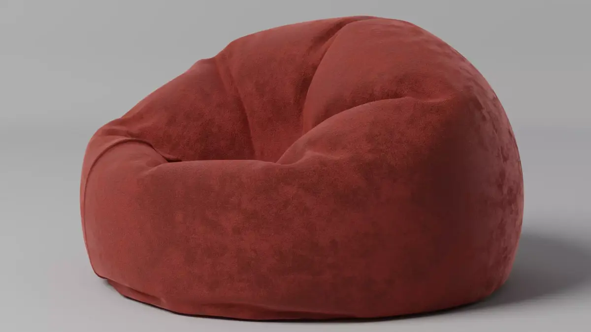 Red Velvet Bean Bag Free 3D model