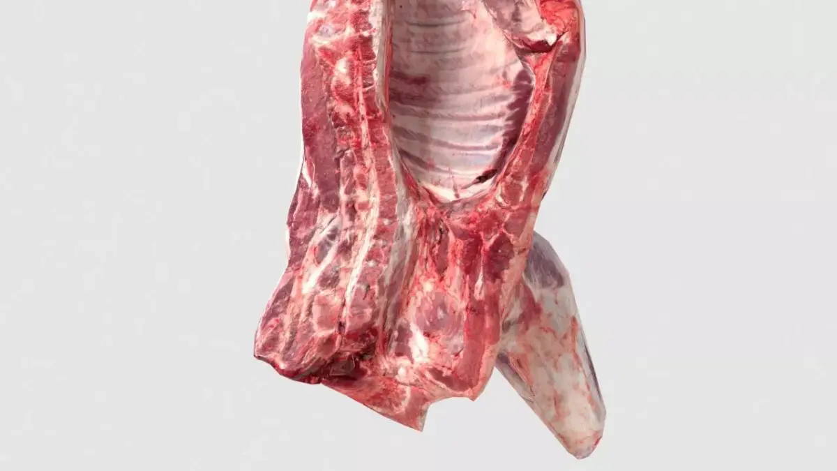 Pork Body Half Low-poly 3D model